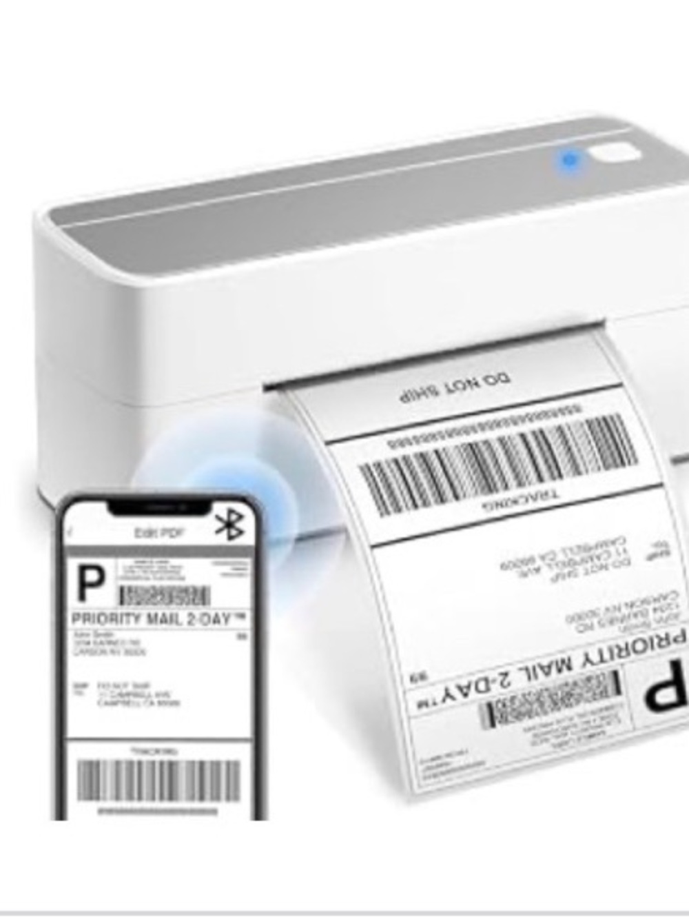 ASprink Bluetooth Wireless Thermal Label Printer, w/ labels, & poly mailers